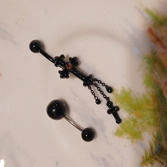 Colorful Belly Button Rings Set - Picture 2 of 2